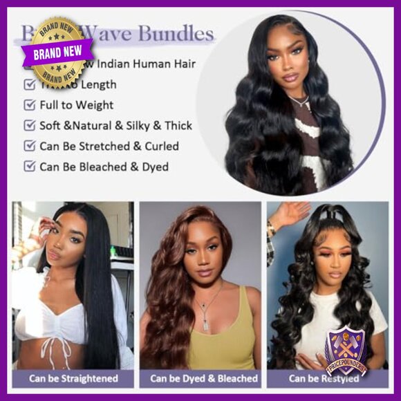 22-26 Inch Raw Indian Virgin Human Hair Extensions, No Tangle Shedding